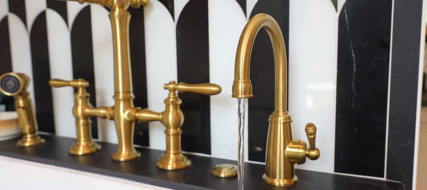 gold water faucets